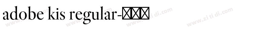 adobe kis regular字体转换